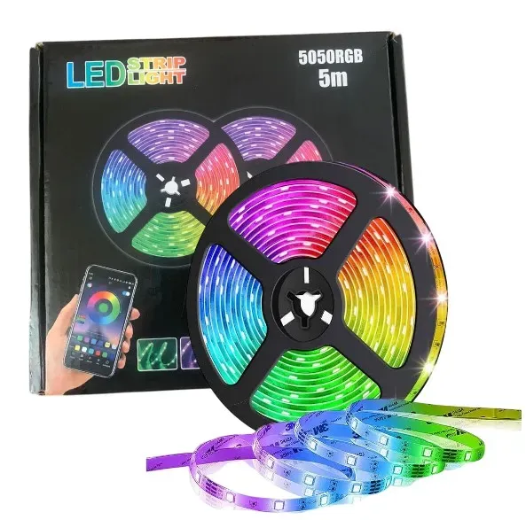 Cinta Luces LED Strip Light Rgb 5M + Control 5V