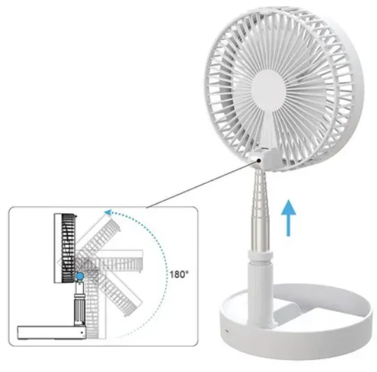 Ventilador Portátil Desplegable Y Retráctil