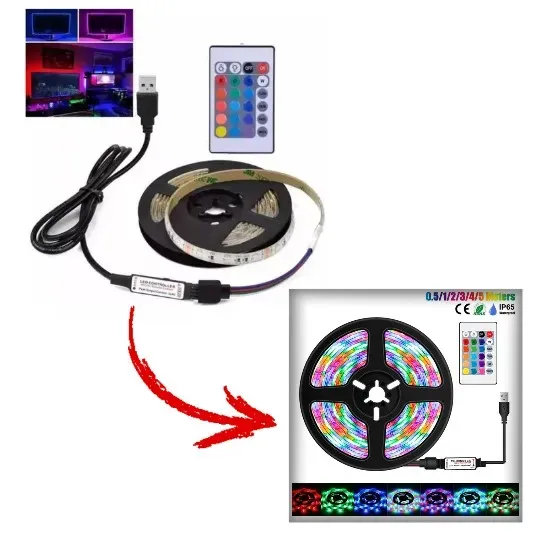 Luces LED RGB 5m De Alta Calidad: Brillo Duradero Y Colores Vibrantes