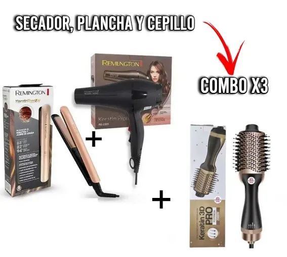 Combo Plancha + Secador + Cepillo: Resultados Profesionales Desde La Comodidad De Tu Hogar