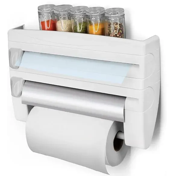 Dispensador Porta Rollo Cortador De Papel Cocina