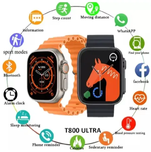 Reloj T800 Ultra: Smartwatch Completo Con Pulso De Regalo