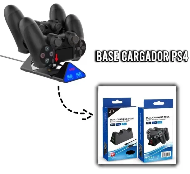 Base Cargador Doble PS4: ¡Nunca Más Te Quedes Sin Batería!