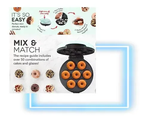 Donut Maker X7: Mini Máquina, Grandes Resultados