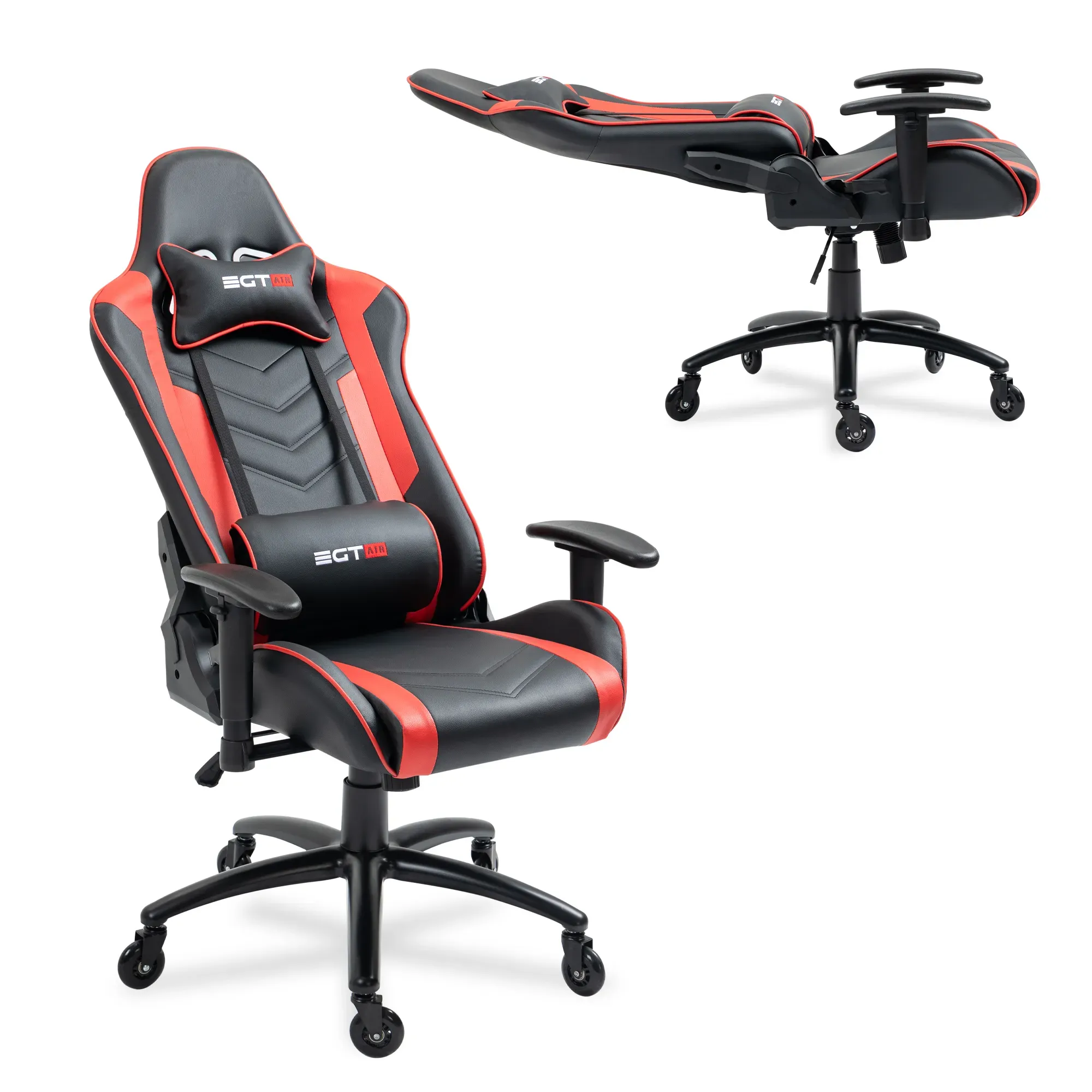 Silla Gamer Profesional EGTAIR SERIE 10 - Negro/Rojo