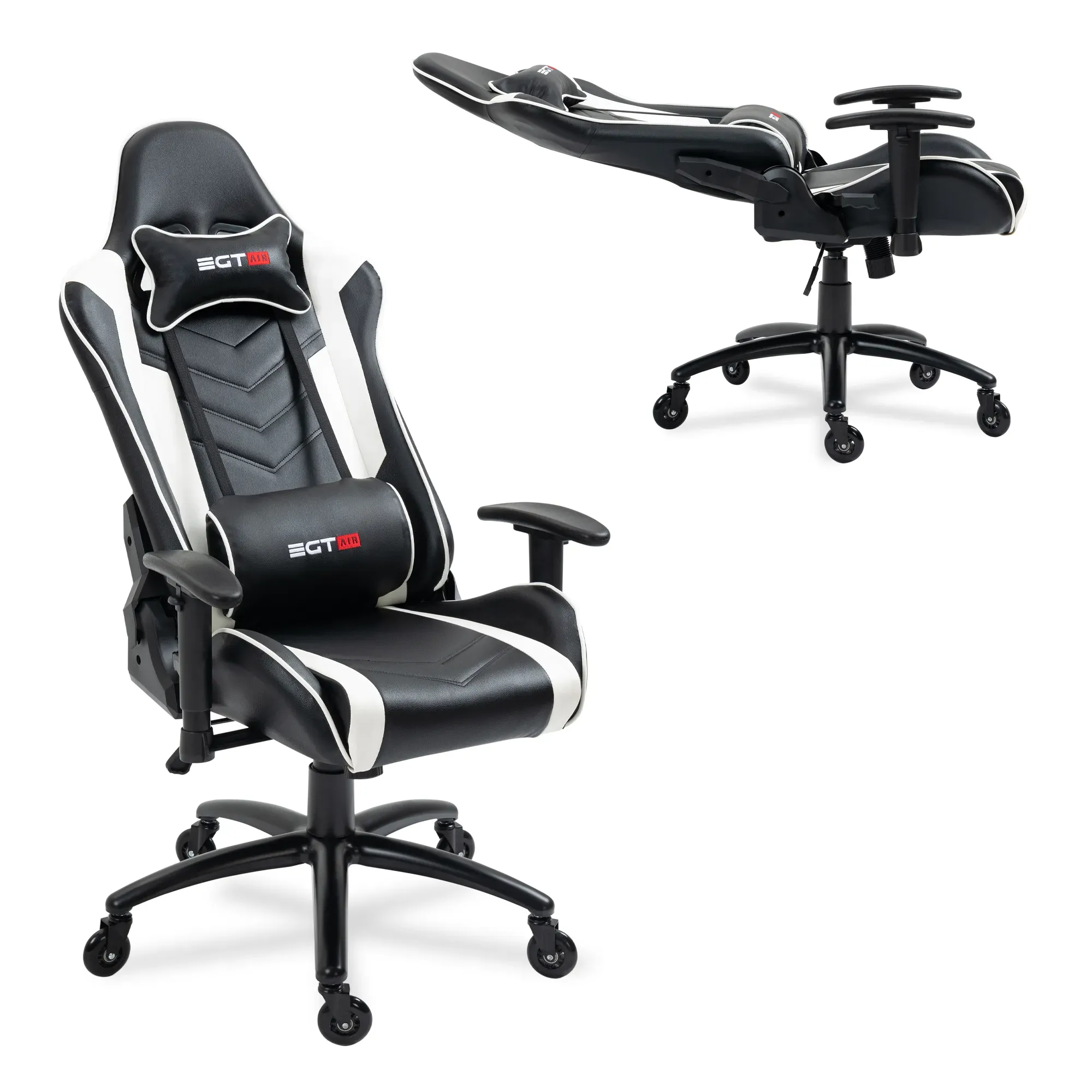 Silla Gamer Profesional EGTAIR SERIE 10 - Negro/Blanco