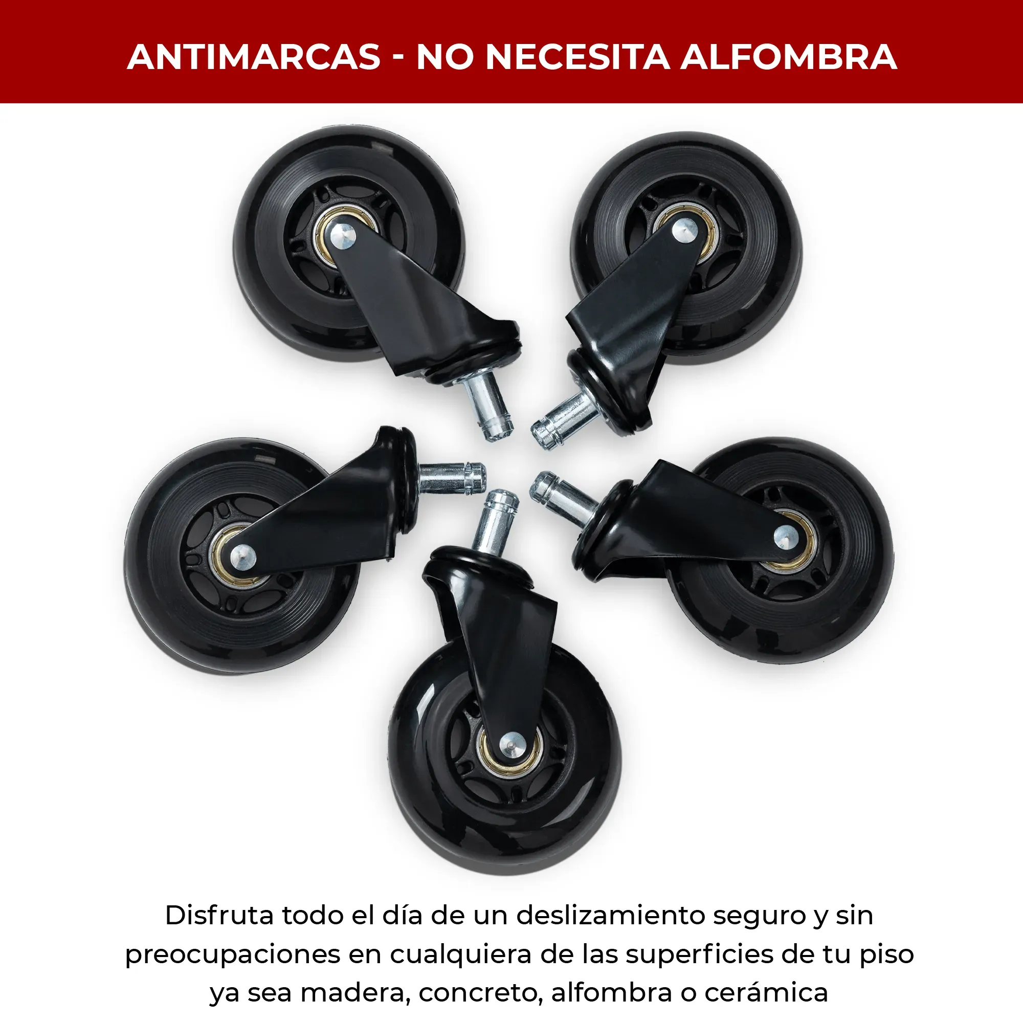 Set de ruedas anti-rasguños - EGT Rubber Wheels