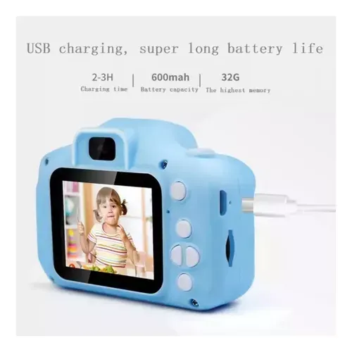 Cámara Digital Fotográfica Videos Hd Para Niños + Micro Sd 32GB