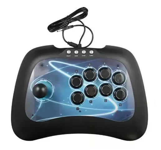 Mando Arcade Fightstick 4d Para Pc Ps3 Ps4 Pc360 Con Luz Color Negro