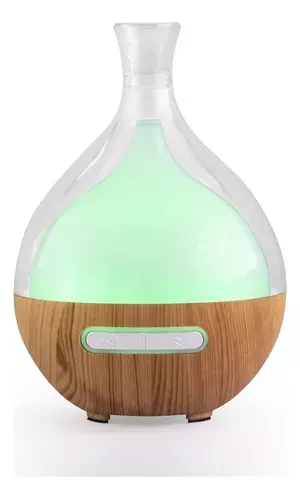 Difusor Humidificador Símil Madera 80ml Aromaterapia Color Marrón Claro