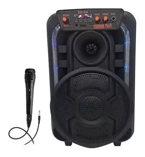 Parlante Bluetooth Portátil 8 Luces Con Micrófono. Karaoke Yx-h831