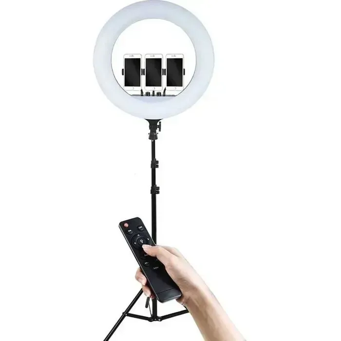 Aro De Luz Profesional Gigante 45cm 3 Soporte Celular Trípode 2.10