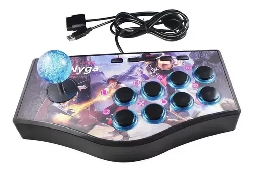 Control Juego Mando Tabla Arcade Joystick Usb Pc Tv Portátil Color Negro