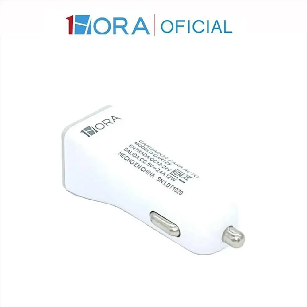 Cargador Para Auto 1hora 2.4a 2 Usb Para Celulares Y Tablet