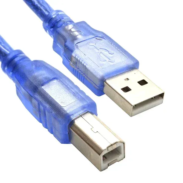 Cable Usb 2.0 Para Impresora 5 Mts Blindado Azul