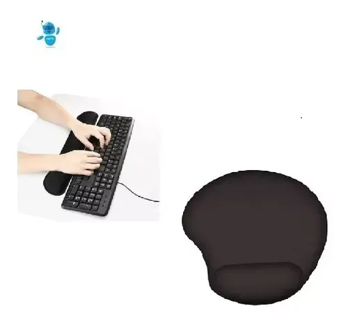 Combo Descansa Brazo - Pad Mouse En Gel Color Negro