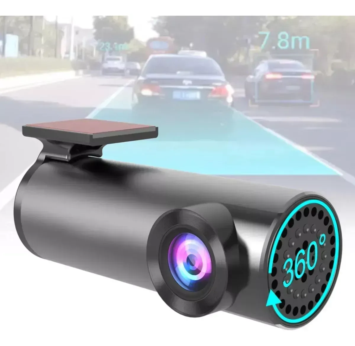 Cámara Seguridad Para Carro Dvr Hd Wifi Con Sensor Impacto