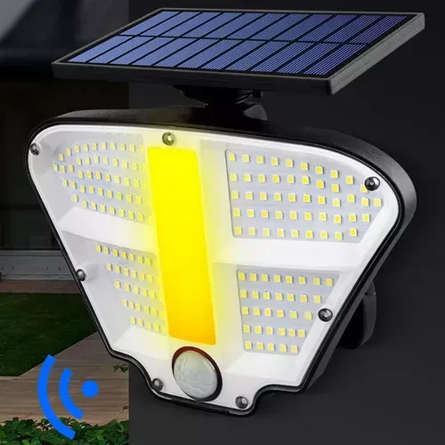 Lampara Solar Luz Led Auto Encendido Con Sensor De Movimiento