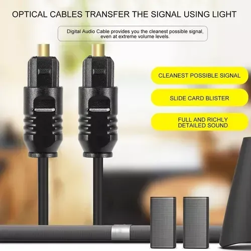 Cable Óptico Audio Digital Fibra 1 Metro Smart Tv Equipo