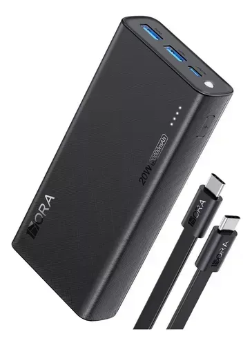 Power Bank Batería Portátil 20000mah Pd 20w Carga Rápida 1hora Gar158 Con 2 Puertos Usb Entrada/salida Tipo C Con Linterna Incorporado De Luz Fuerte