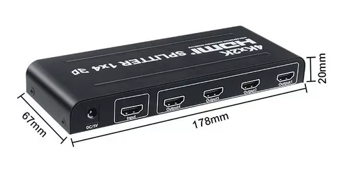 Splitter Hdmi 1x4 1 Entrada 4 Salidas 1080 4k