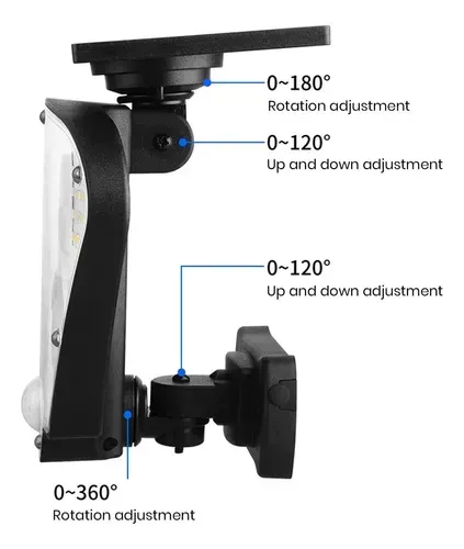Lampara Solar Luz Led Auto Encendido Con Sensor De Movimiento