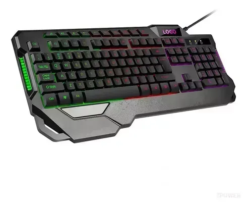 Teclado Gamer Seisa Retroiluminado DN-D831 Led Color Negro Rgb 