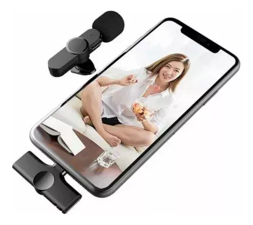 Micrófono Inalámbrico Bluetooth Para Teléfonos iPhone Color Negro