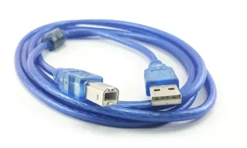 Cable Usb 2.0 Para Impresora 5 Mts Blindado Azul