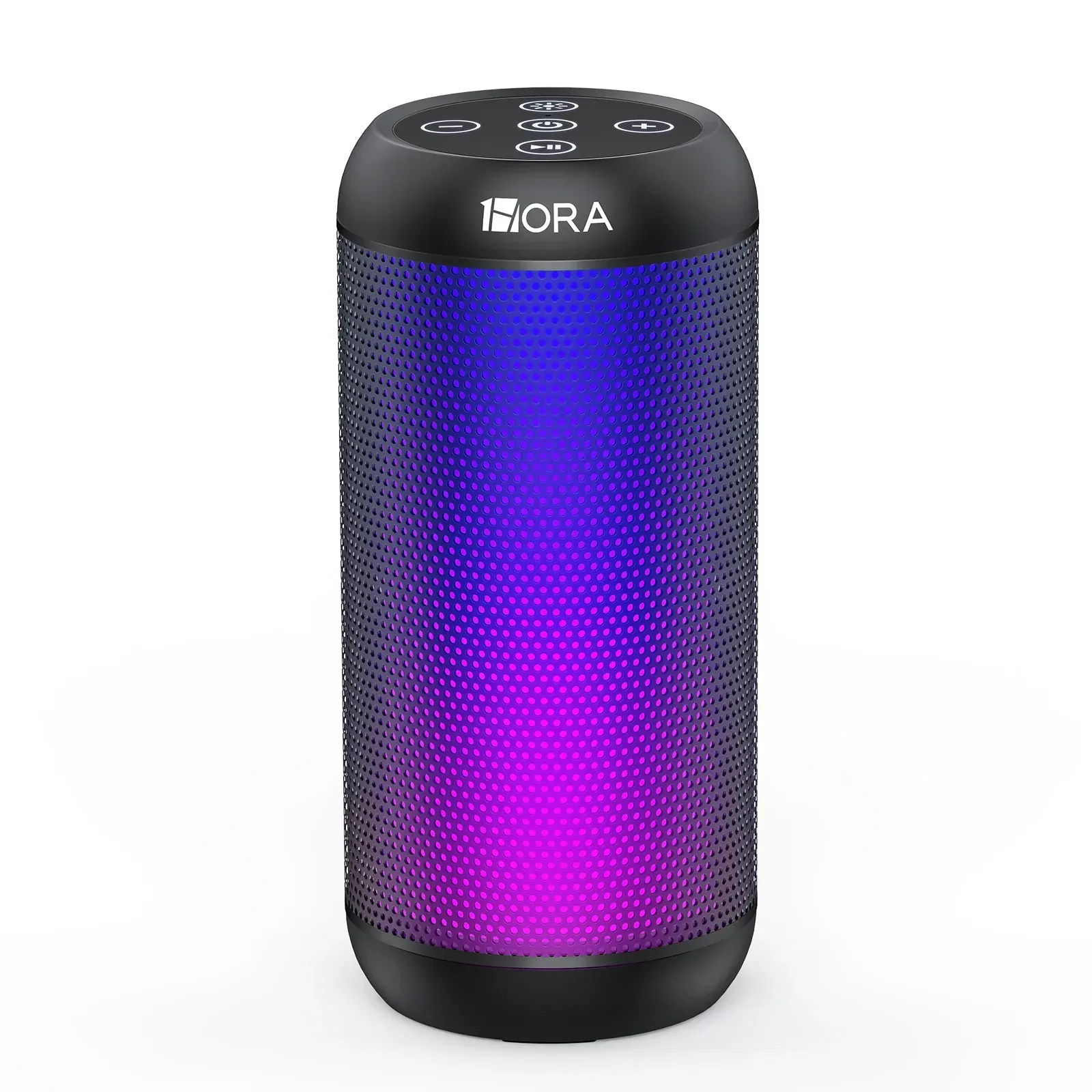 Bocina Bluetooth Inalámbrico Boc 242 Con Luces Led Multicolor 1hora Color Negro Base