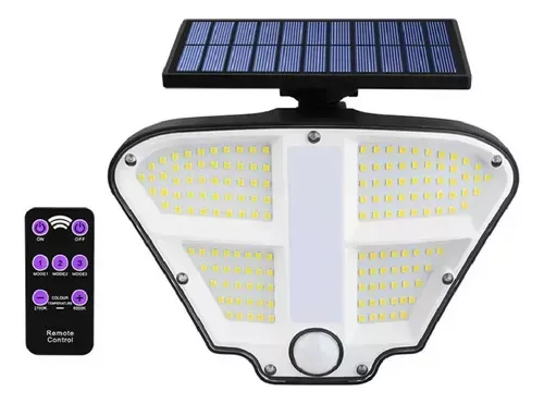 Lampara Solar Luz Led Auto Encendido Con Sensor De Movimiento