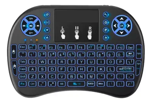 Mini Teclado Keyboard Led Para Tv Box Smart Tv Color Del Teclado Negro