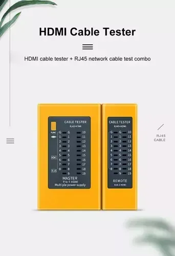 Probador De Cables Tester De Red Y Hdmi Rj45 Rj11 Utp Redes