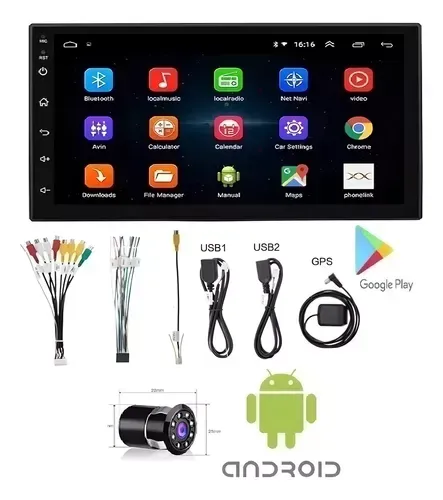 Reproductor Mp5 Android Para Coche De 10" (2+32G) - Con Cámara De Retroceso