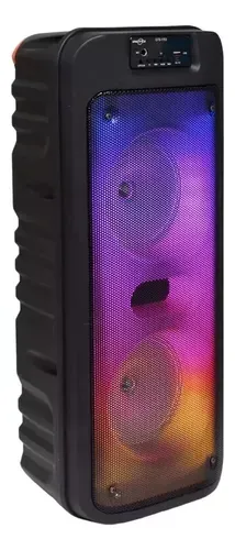 Radio Parlante Bluetooth Profesional 6.5 Plg X2 Luz Rgb