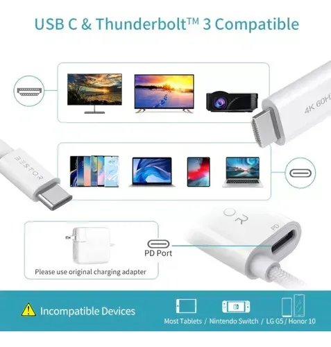 Cable Adaptador Usb Tipo C A Hdmi