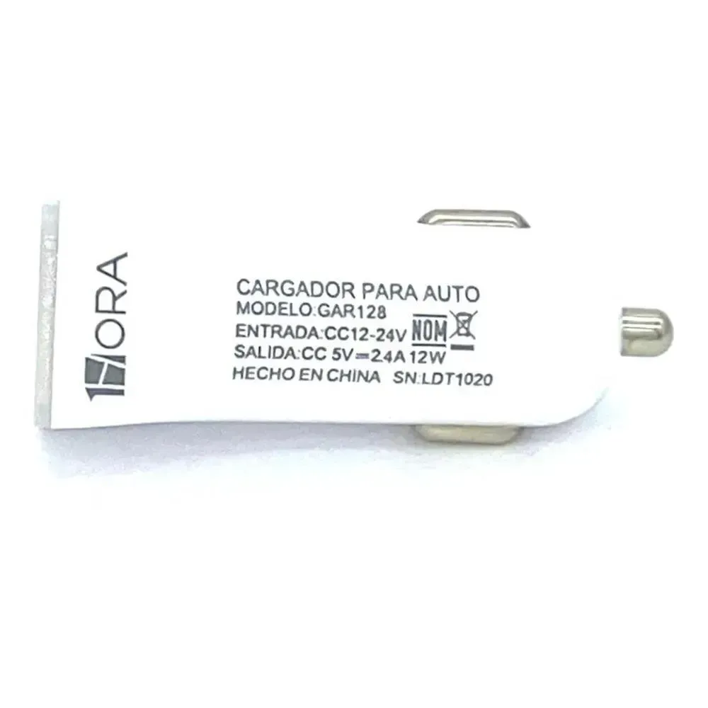 Cargador Para Auto 1hora 2.4a 2 Usb Para Celulares Y Tablet