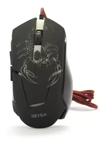 Mouse Óptico Ergonómico Gamer Usb 6d Fast Track 3200 Dpi Led