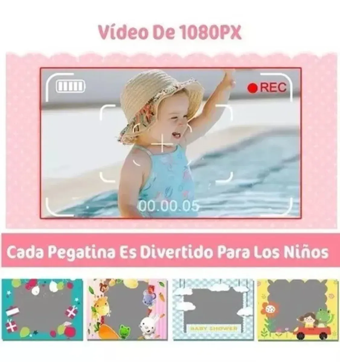 Cámara Digital Fotográfica Videos Hd Para Niños + Micro Sd 32GB