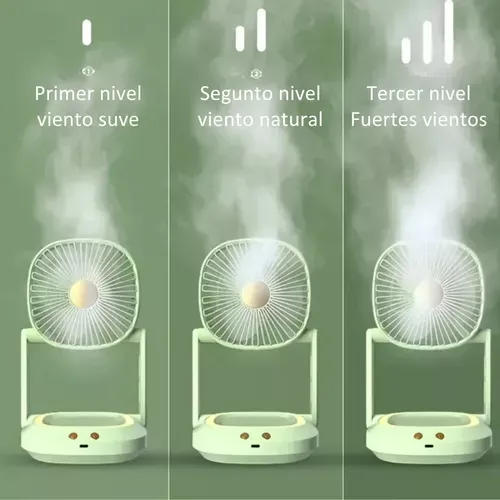 Ventilador Escritorio Pared Recargable Mesa Pequeño Portatil