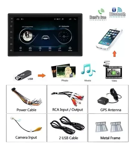 Reproductor Mp5 Android Para Coche De 10" (2+32G) - Con Cámara De Retroceso