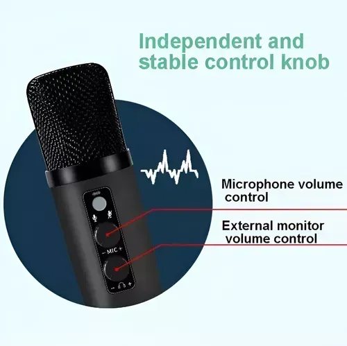 Micrófono Condensador Con Soporte Bm-501 Tipo C Rgb