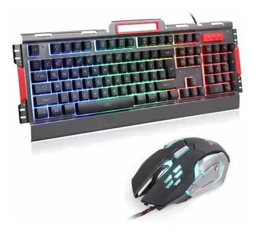 Teclado y Mouse Gamer Mecánico Retroiluminado K33 Con Led Rgb Dpi 3200