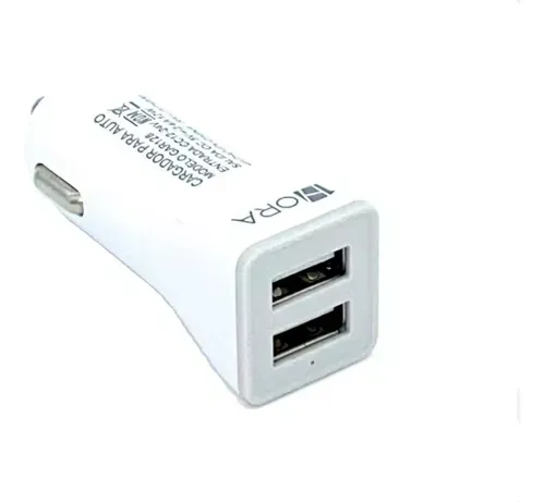 Cargador Para Auto 1hora 2.4a 2 Usb Para Celulares Y Tablet