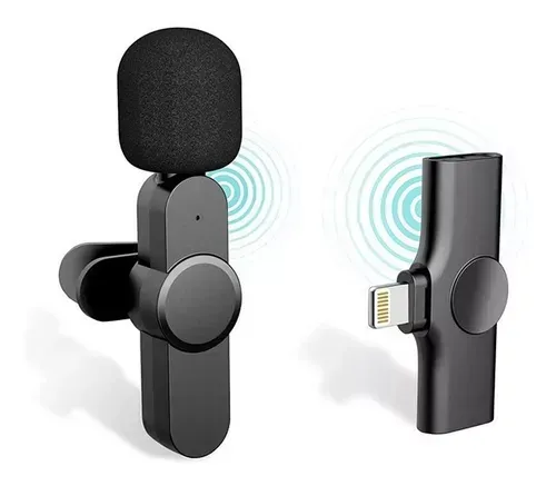 Micrófono Inalámbrico Bluetooth Para Teléfonos iPhone Color Negro