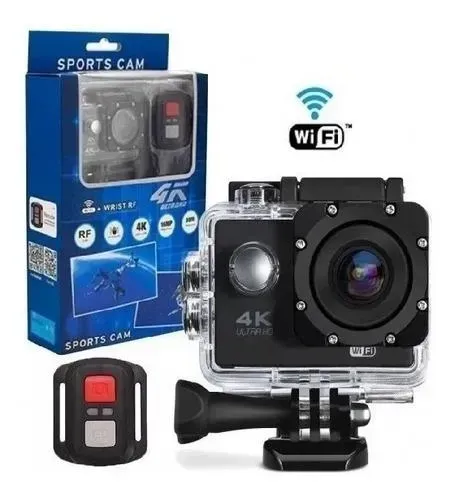 Camara 4k Deportiva Wifi Sumergible Casco Moto