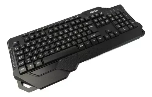 Teclado Gamer Seisa Retroiluminado DN-D831 Led Color Negro Rgb 