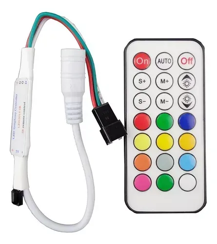 Controladora Pixel Led Rgb Rf Led 2811 2812 5-24v 2048 Pixel