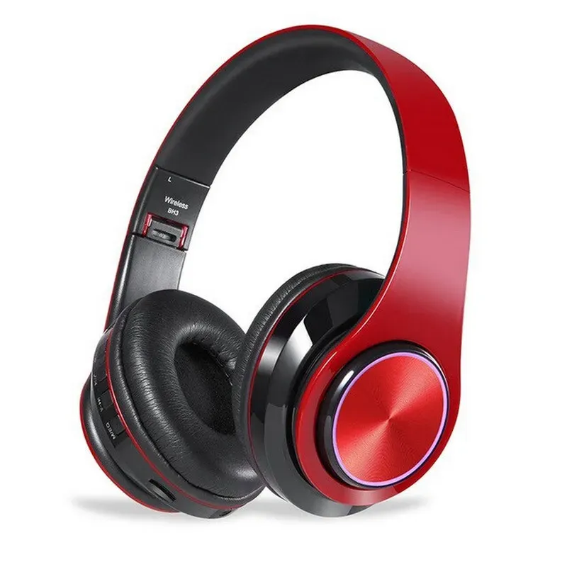 Audifonos Diadema Inalámbrico B39 Recargable Bluetooh Rojo