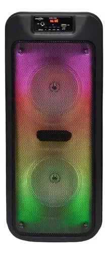 Radio Parlante Bluetooth Profesional 6.5 Plg X2 Luz Rgb